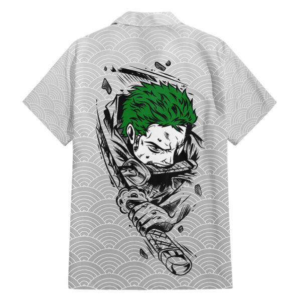 Chemise hawaïenne Roronoa Zoro One Piece Anime Mix Japon motif - Maison Otaku – Image 2