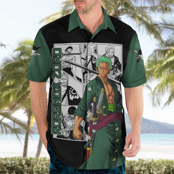 Chemise hawaïenne Roronoa Zoro One Piece Anime Mix Manga - Maison Otaku – Image 3