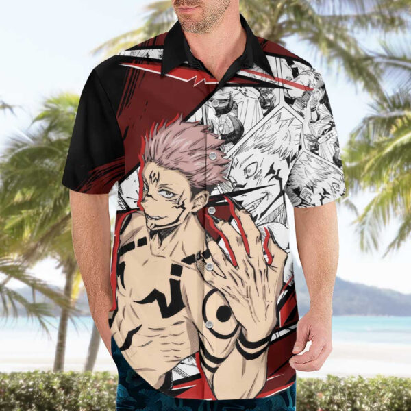 Chemise hawaïenne Ryomen Sukuna Jujutsu Kaisen Anime Mix Manga - Maison Otaku – Image 3