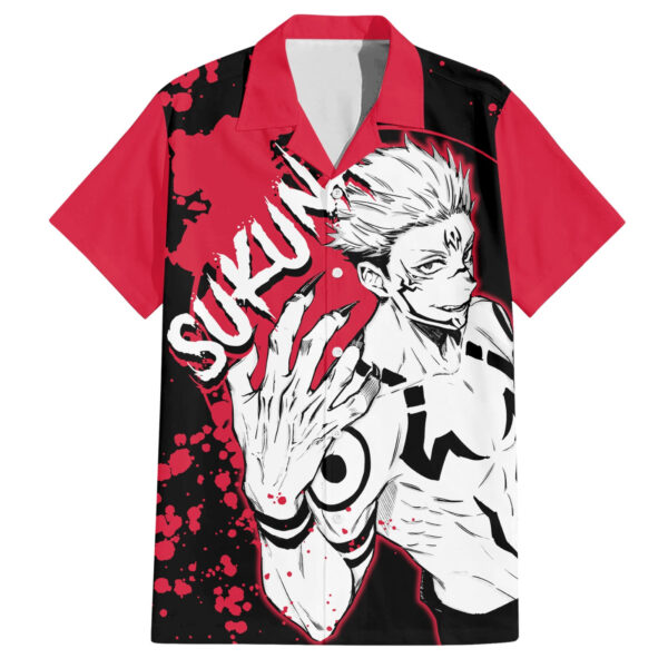 Chemise hawaïenne Ryomen Sukuna Jujutsu Kaisen style manga - Maison Otaku
