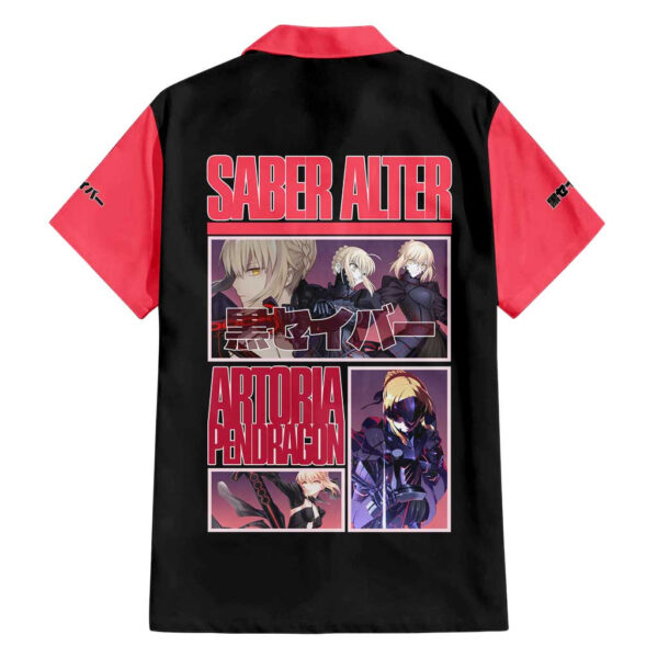 Chemise hawaïenne Saber Fate Stay Night Unlimited Blade Works anime - Maison Otaku – Image 2