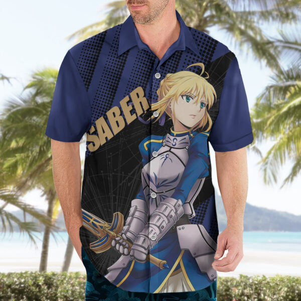 Chemise hawaïenne Saber Alter Fate Stay Night Heavens Feel anime - Maison Otaku – Image 3