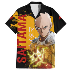 Chemise hawaïenne Saitama One Punch Man drôle et cool anime - Maison Otaku
