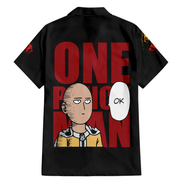 Chemise hawaïenne Saitama One Punch Man drôle et cool anime - Maison Otaku – Image 2