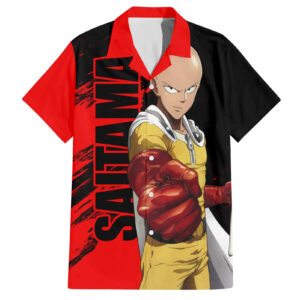 Chemise hawaïenne Saitama One Punch Man design sportif drôle - Maison Otaku