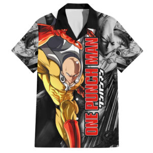 Chemise hawaïenne Saitama One Punch Man anime mix manga - Maison Otaku