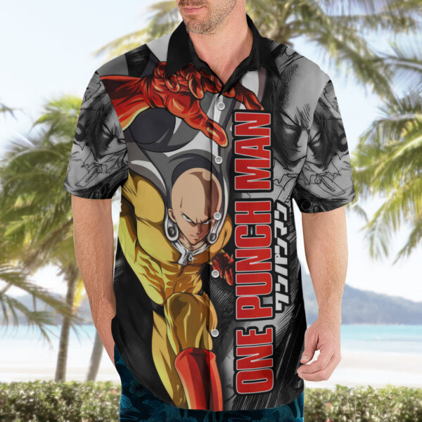 Chemise hawaïenne Saitama One Punch Man anime mix manga - Maison Otaku – Image 3