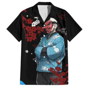 Chemise hawaïenne Sakonji Urokodaki Demon Slayer anime Japon - Maison Otaku