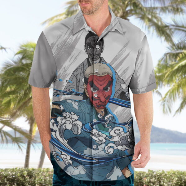 Chemise hawaïenne Sakonji Urokodaki Demon Slayer - Maison Otaku – Image 3