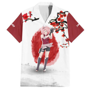 Chemise hawaïenne Sakura Haruno Dragon Ball anime - Maison Otaku