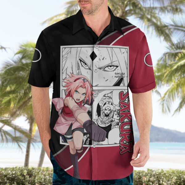 Chemise hawaïenne Sakura Haruno Naruto anime mix manga - Maison Otaku – Image 3