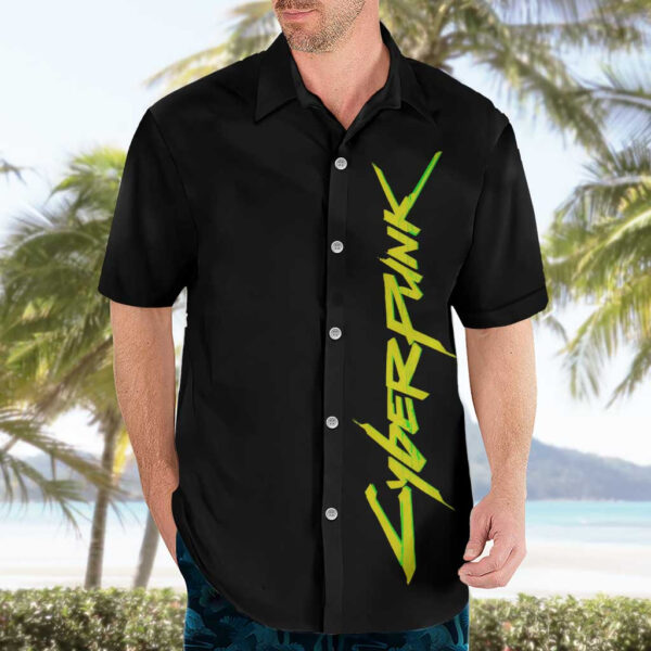 Chemise hawaïenne Cyberpunk samouraï anime - Maison Otaku – Image 3