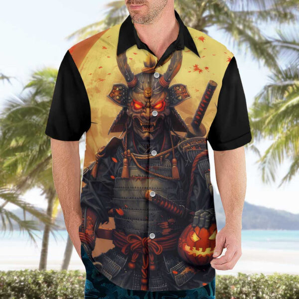 Chemise hawaïenne Halloween samouraï Japon art - Maison Otaku – Image 3