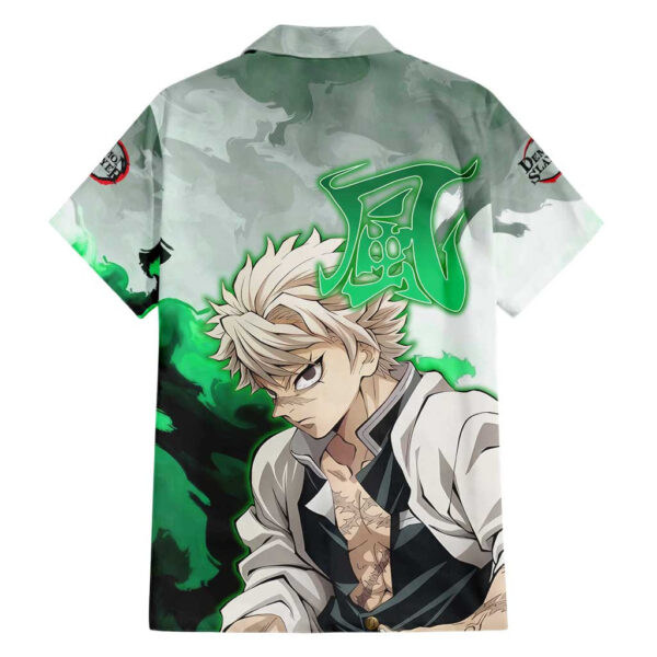 Chemise hawaïenne Sanemi Shinazugawa Demon Slayer anime - Maison Otaku – Image 2