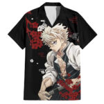 Chemise hawaïenne Sanemi Shinazugawa Demon Slayer anime Japon – Maison Otaku