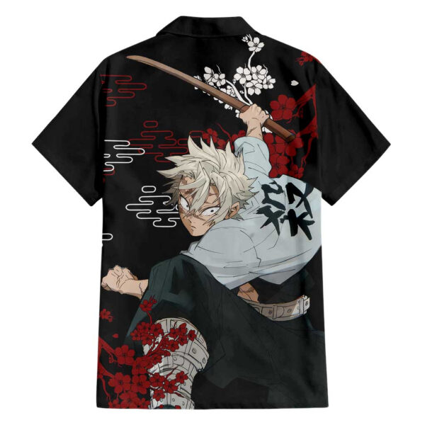 Chemise hawaïenne Sanemi Shinazugawa Demon Slayer anime Japon - Maison Otaku – Image 2