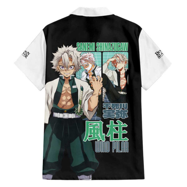 Chemise hawaïenne Sanemi Shinazugawa Demon Slayer anime V2 - Maison Otaku