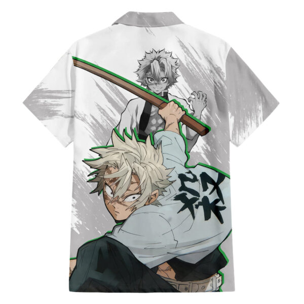 Chemise hawaïenne Sanemi Shinazugawa Demon Slayer - Maison Otaku – Image 2