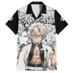 Chemise hawaïenne Sanemi Shinazugawa Demon Slayer anime – Maison Otaku