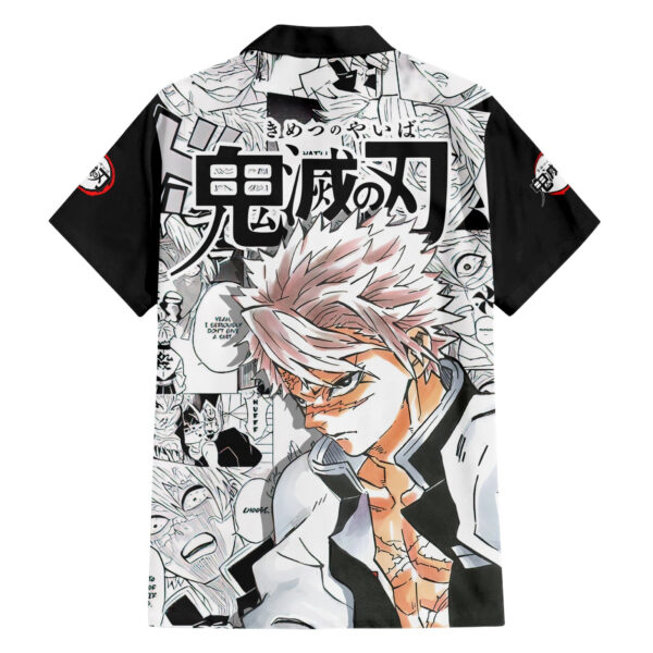 Chemise hawaïenne Sanemi Shinazugawa Demon Slayer anime - Maison Otaku – Image 2