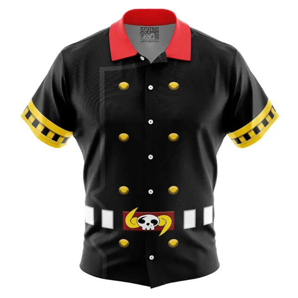 Chemise hawaïenne Sanji Germa Stealth Noir One Piece - Maison Otaku