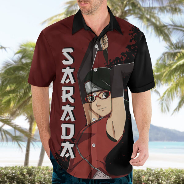 Chemise hawaïenne Sarada Uchiha Boruto - Maison Otaku – Image 3