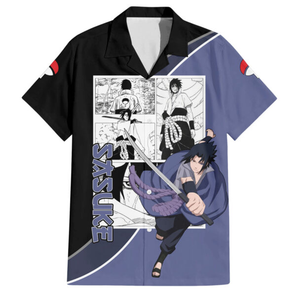 Chemise hawaïenne Sasuke Naruto anime mix manga - Maison Otaku
