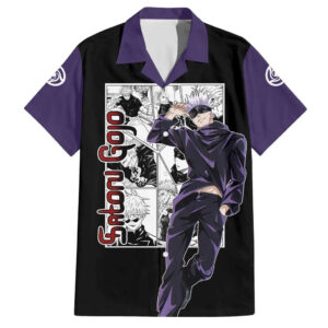 Chemise hawaïenne Satoru Gojo Jujutsu Kaisen anime mix manga - Maison Otaku