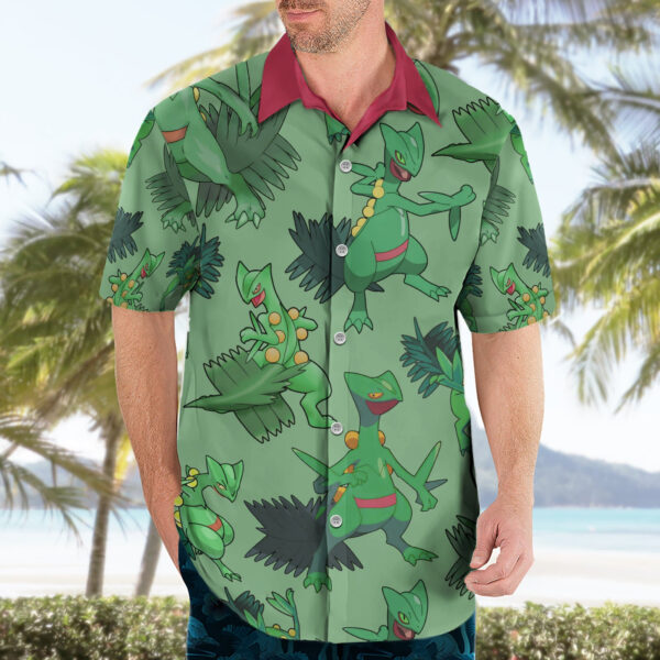 Chemise hawaïenne Sceptile motif style - Maison Otaku – Image 3