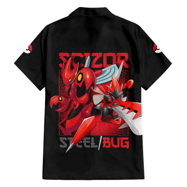 Chemise hawaïenne Scizor Pokémon anime - Maison Otaku – Image 2