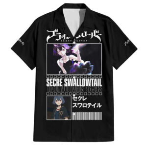 Chemise hawaïenne Secre Swallowtail Black Clover anime - Maison Otaku