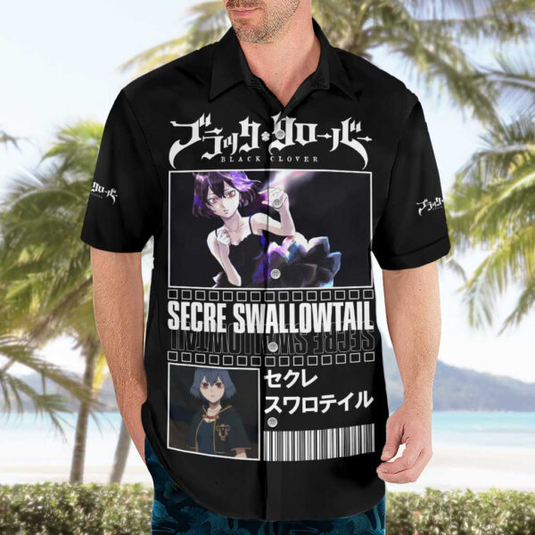 Chemise hawaïenne Secre Swallowtail Black Clover anime - Maison Otaku – Image 3
