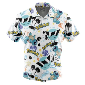 Chemise hawaïenne Escouade Carapuce V1 Lunettes Pokémon - Maison Otaku