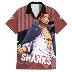 Chemise hawaïenne Shanks Yonko cheveux rouges One Piece - Maison Otaku