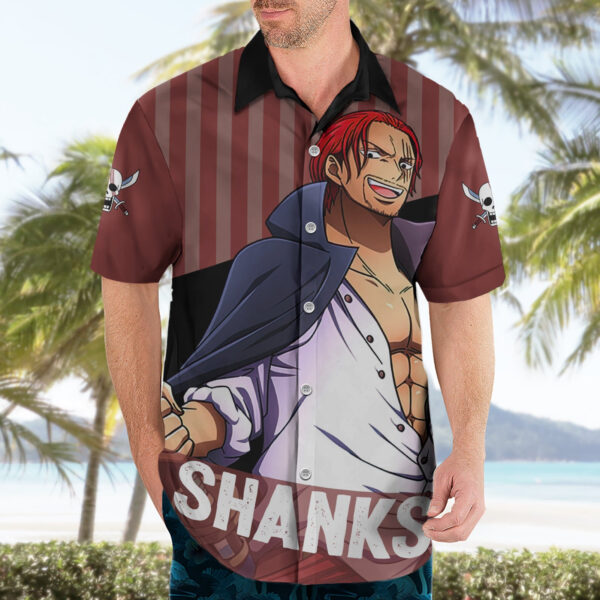 Chemise hawaïenne Shanks Yonko cheveux rouges One Piece - Maison Otaku – Image 3