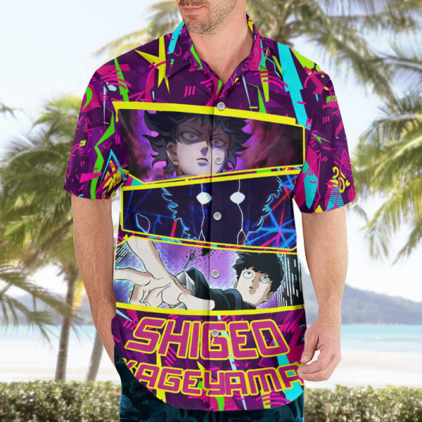 Chemise hawaïenne Shigeo Kageyama Mob Psycho 100 anime - Maison Otaku – Image 3