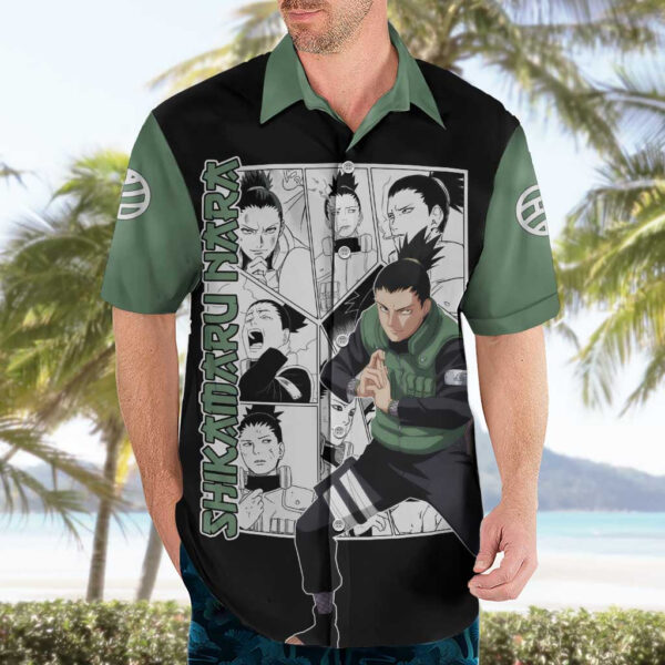 Chemise hawaïenne Shikamaru Nara Naruto anime mix manga - Maison Otaku – Image 3