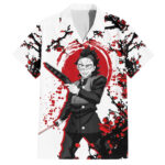 Chemise hawaïenne Sanemi Shinazugawa Demon Slayer anime Japon – Maison Otaku