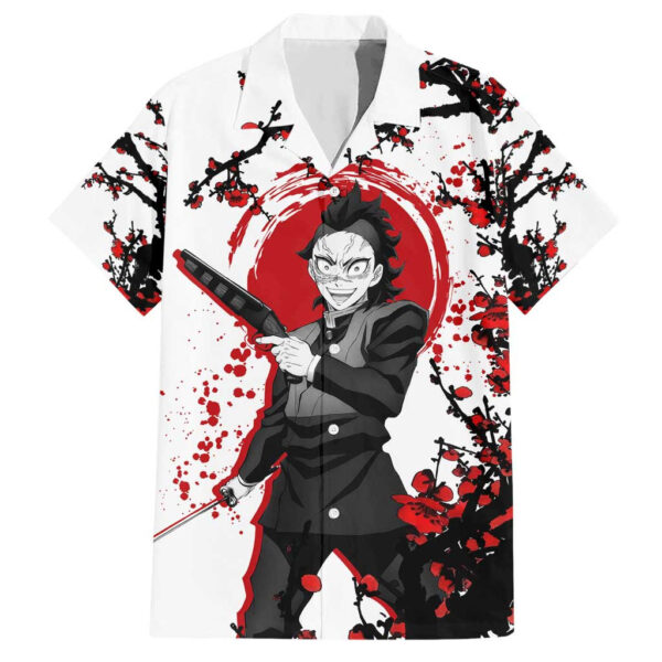 Chemise hawaïenne Sanemi Shinazugawa Demon Slayer anime Japon - Maison Otaku