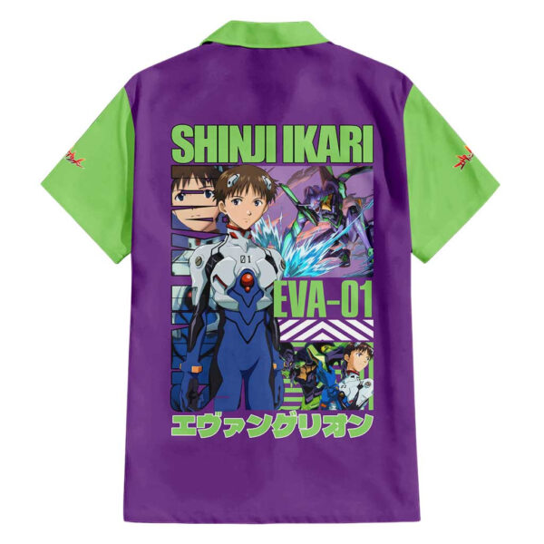 Chemise hawaïenne Shinji Ikari x Eva 01 Neon Genesis Evangelion anime - Maison Otaku – Image 2