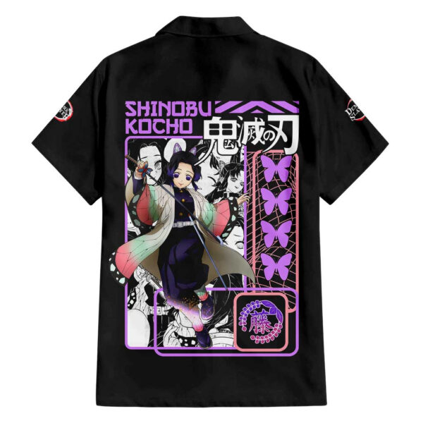 Chemise hawaïenne Shinobu Kocho Demon Slayer anime style art - Maison Otaku