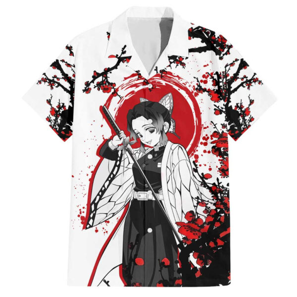 Chemise hawaïenne Shinobu Kocho Demon Slayer anime Japon - Maison Otaku