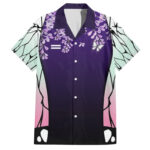 Chemise hawaïenne Shinobu Kocho Demon Slayer anime Japon – Maison Otaku