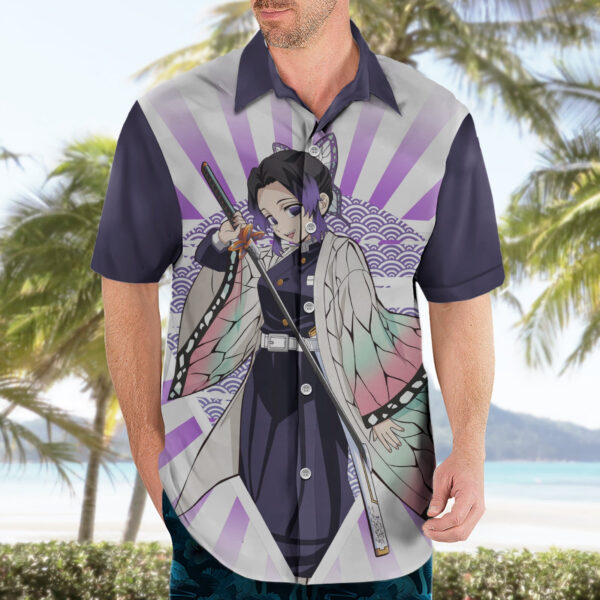 Chemise hawaïenne Shinobu Kochou Demon Slayer - Maison Otaku – Image 3
