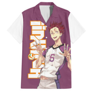 Chemise hawaïenne Shiratorizawa Satori Tendo Haikyu - Maison Otaku