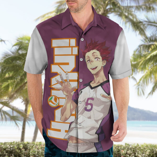 Chemise hawaïenne Shiratorizawa Satori Tendo Haikyu - Maison Otaku – Image 3