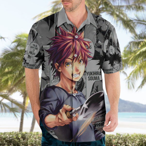 Chemise hawaïenne Shokugeki no Soma Yukihira Souma anime - Maison Otaku – Image 3