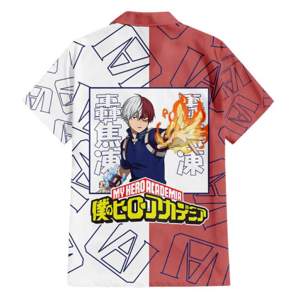 Chemise hawaïenne Shoto Todoroki emblème mix My Hero Academia anime - Maison Otaku – Image 2