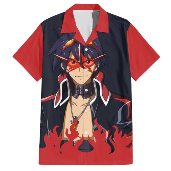 Chemise hawaïenne Simon Tengen Toppa Gurren Lagann anime - Maison Otaku