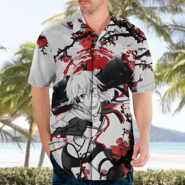 Chemise hawaïenne Sinon Sword Art Online anime Japon - Maison Otaku – Image 3